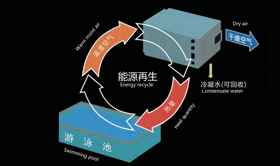 三集一體除濕機(jī),泳池除濕熱泵